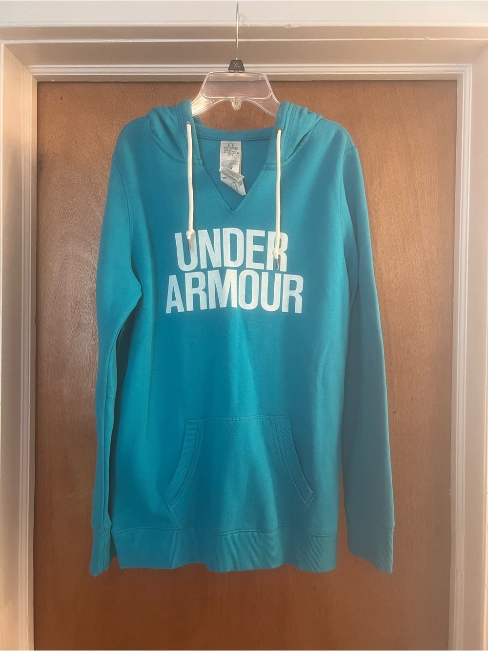 Under Armour Women’s Cold Gear Loose Fit Teal Long Sleeve Pullover Hoodie